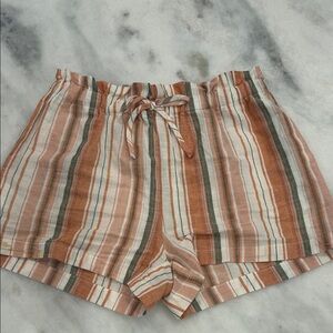 Chelsea & Violet Multicolor Striped High Waist Shorts